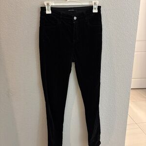 J Brand Maria Black Velvet Jeans